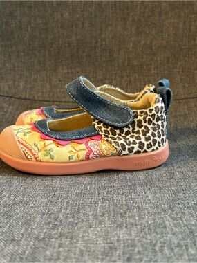 Pink Floral & Leopard Mary Jane Sneakers for Kids